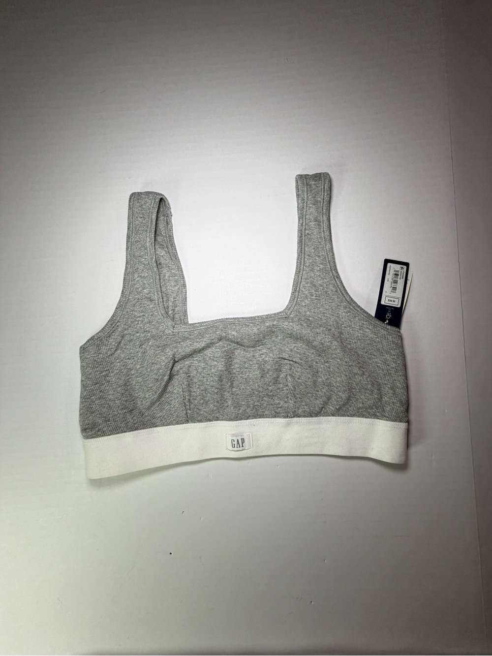 GAP Grey Bralette with White Elastic Band